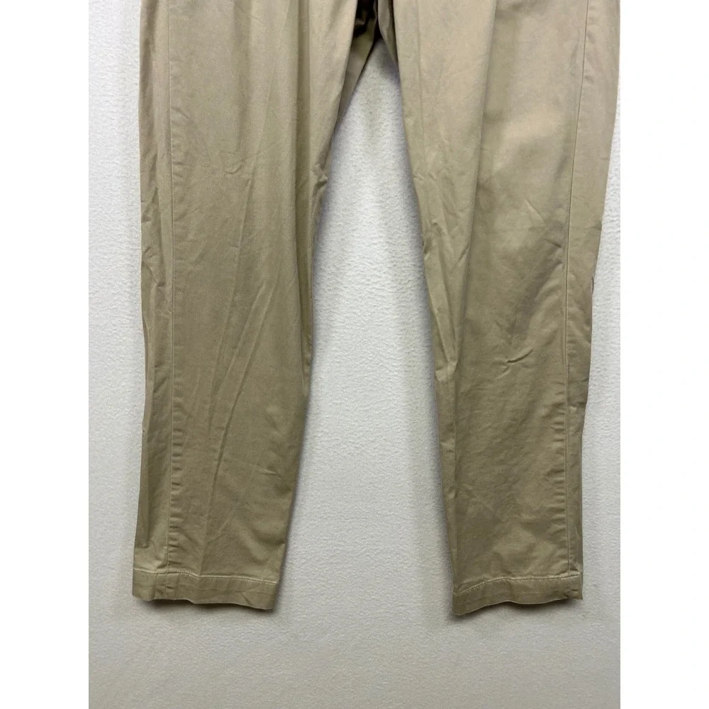 Preppy Old Money Polo Ralph Lauren Mens 32x32 Tan Stretch Straight Fit Chinos